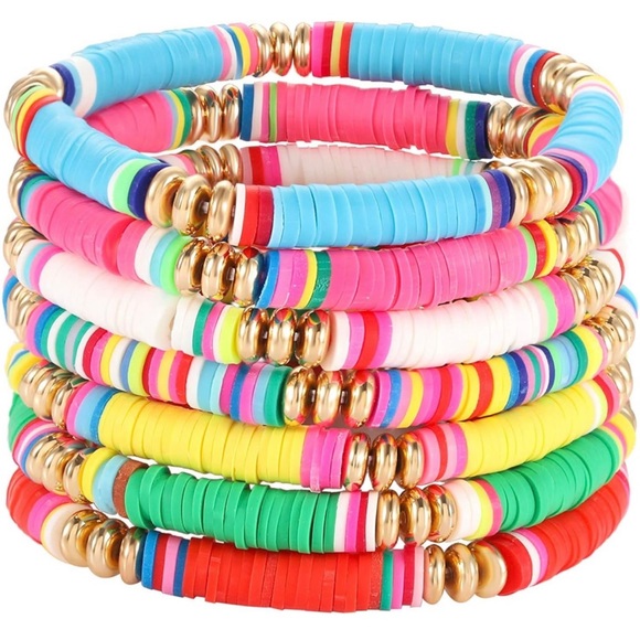 Stackable Heishi Clay Bracelets‎ - Picture 1 of 4